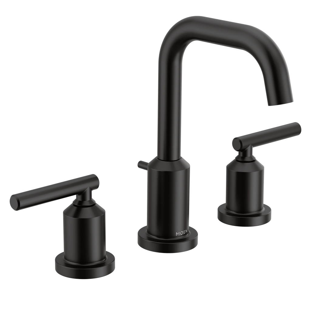 MOEN TV6142BL Gibson Two-Handle Widespread Bathroom Sink Faucet - Matte Black