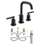 MOEN TV6142BL Gibson Two-Handle Widespread Bathroom Sink Faucet - Matte Black