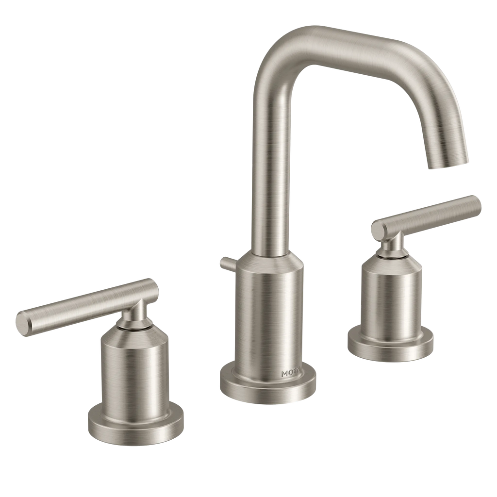 MOEN TV6142BN Gibson Two-Handle Widespread Bathroom Sink Faucet - Brushed Nickel