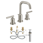 MOEN TV6142BN Gibson Two-Handle Widespread Bathroom Sink Faucet - Brushed Nickel