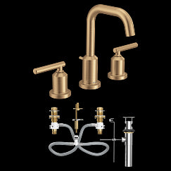 MOEN TV6142BZG Gibson Bronzed gold (bzg) two-handle bathroom faucet