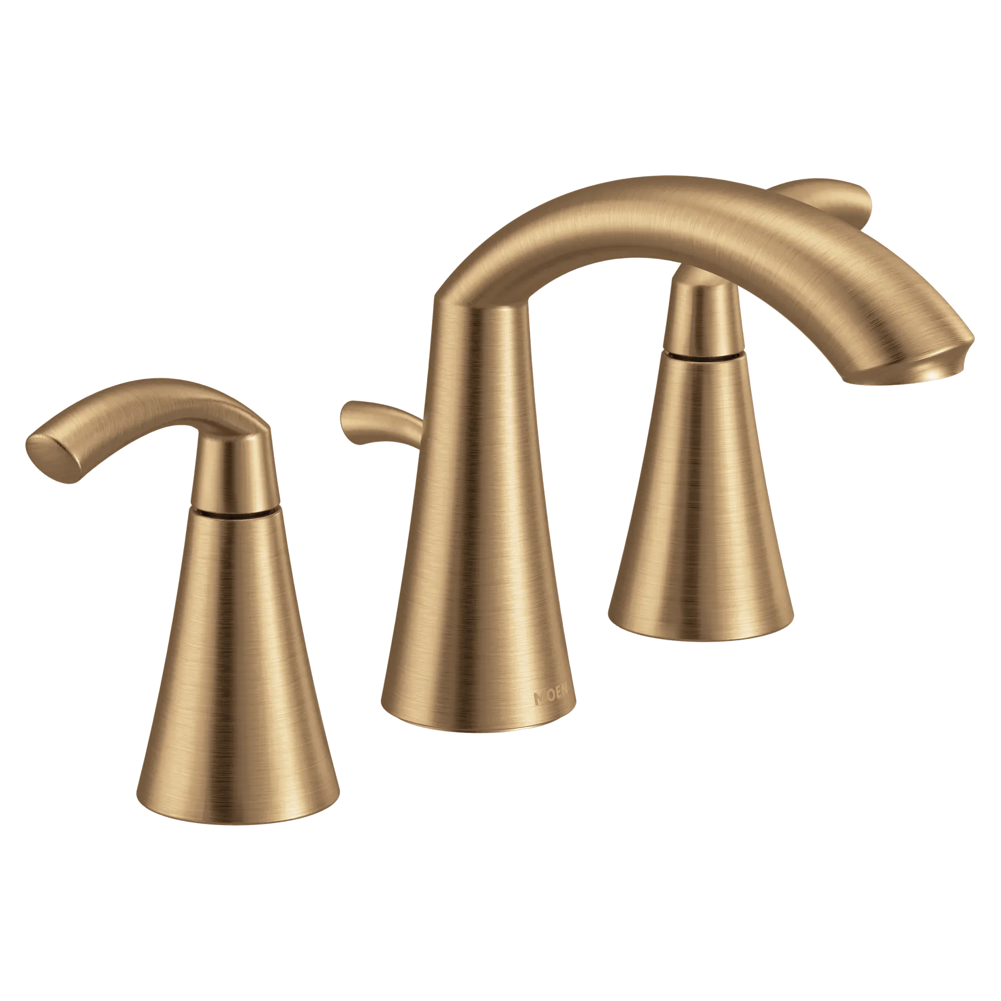 MOEN TV6173BZG Glyde Two-Handle Widespread Bathroom Sink Faucet - Bronzed Gold