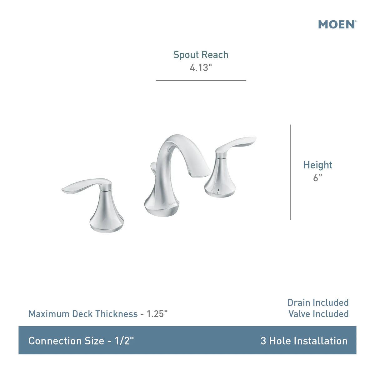 MOEN TV6420ORB Eva Two-Handle Widespread Bathroom Sink Faucet - Oil Rubbed Bronze