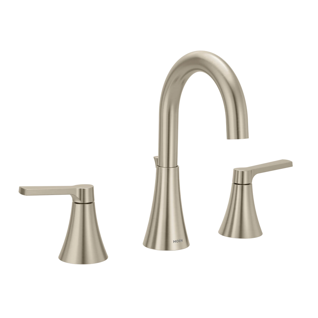 MOEN TV64433BN Jase Two-Handle Widespread Bathroom Sink Faucet - Brushed Nickel