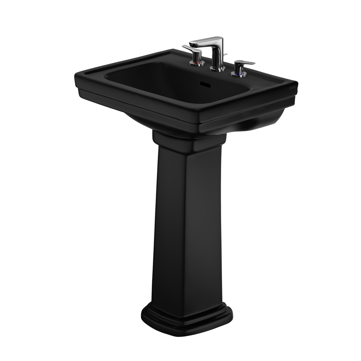 TOTO LPT532.8N#51 Promenade 24" X 19-1/4" Rectangular Pedestal Bathroom Sink For 8 Inch Center Faucets - Ebony