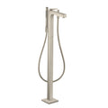 AXOR 39471821 Citterio Freestanding Tub Filler Trim with 1.75 GPM Handshower- Rhombic Cut - Brushed Nickel