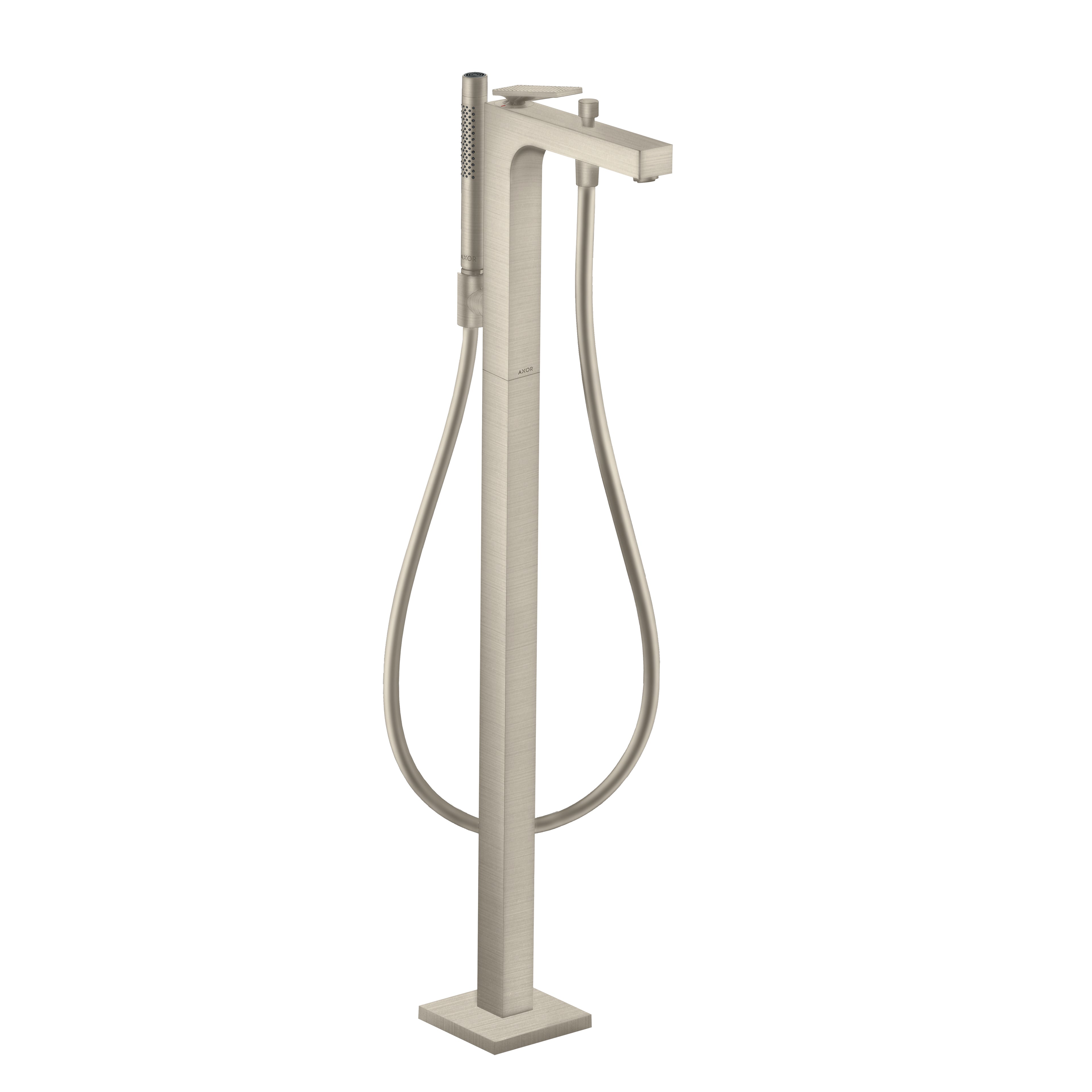 AXOR 39471821 Citterio Freestanding Tub Filler Trim with 1.75 GPM Handshower- Rhombic Cut - Brushed Nickel