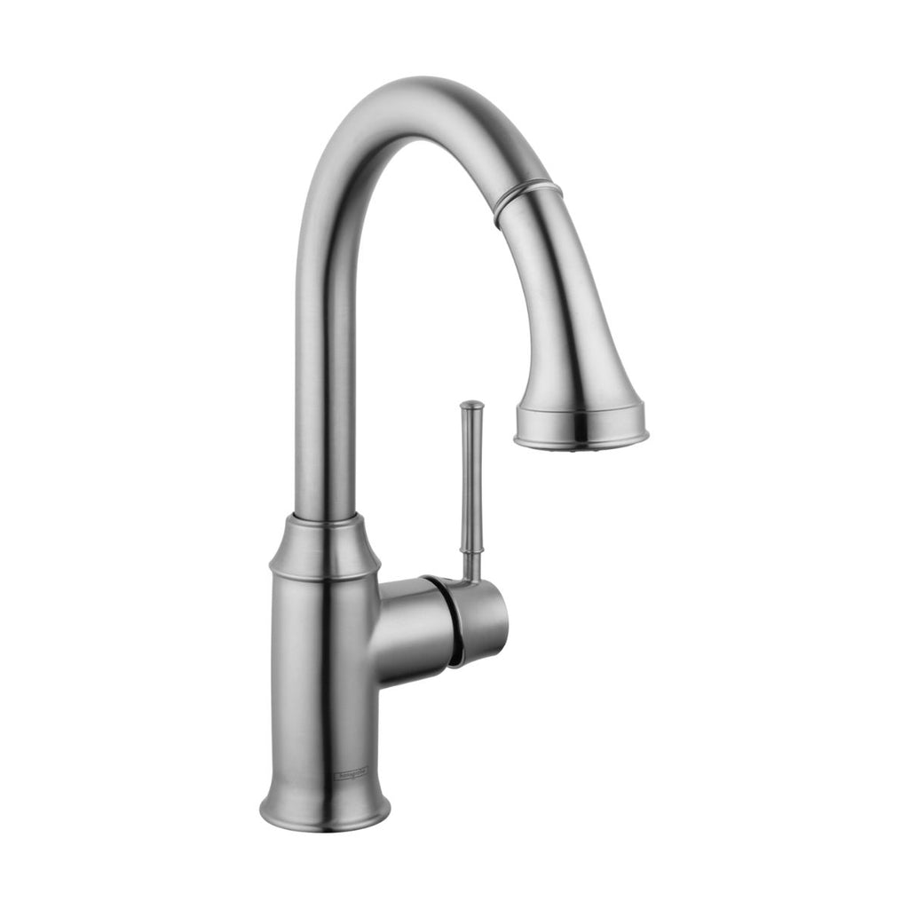 HANSGROHE 04216800 Talis C Prep Kitchen Faucet, 2-Spray Pull-Down, 1.75 GPM - Stainless Steel Optic