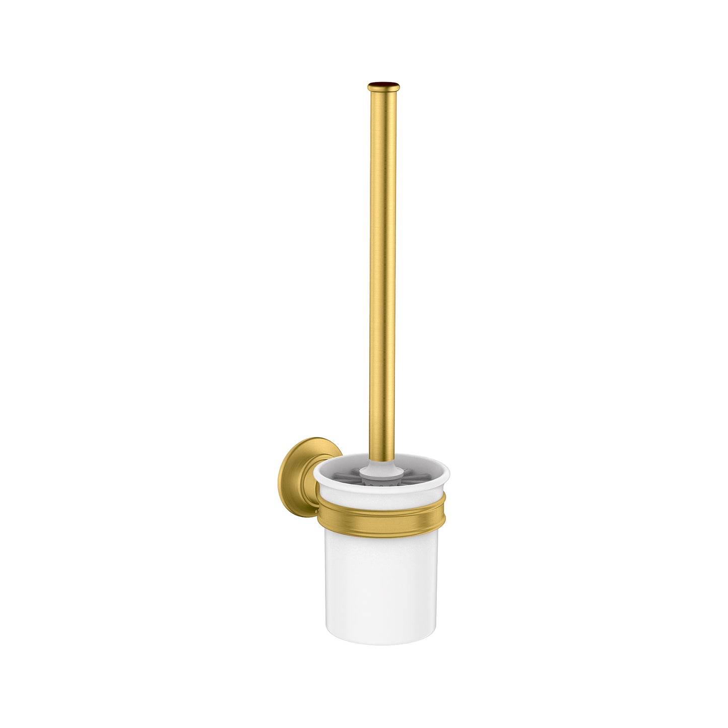 AXOR Montreux Toilet Brush with Holder, Wall-Mounted in Brushed Gold Optic