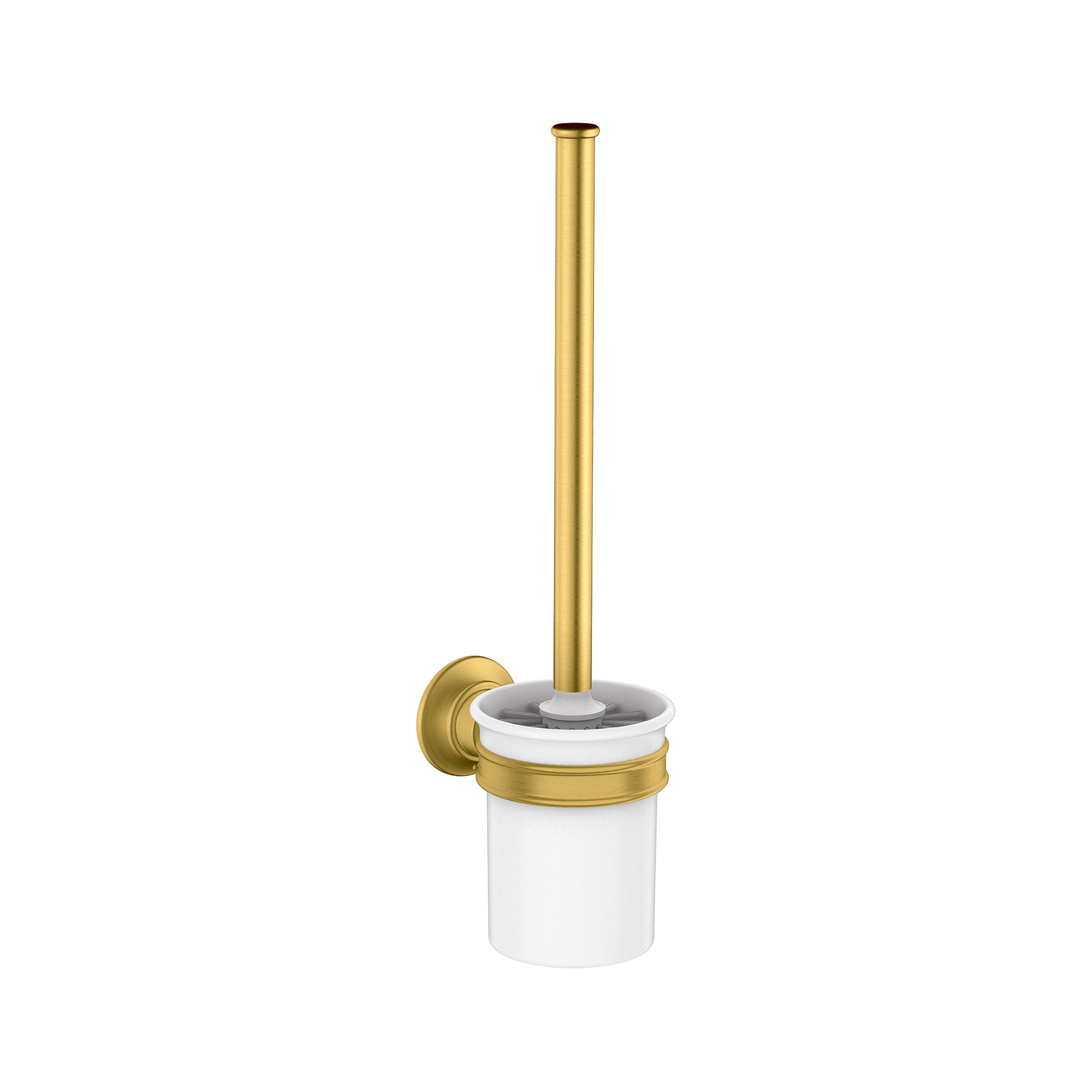 AXOR Montreux Toilet Brush with Holder, Wall-Mounted in Brushed Gold Optic
