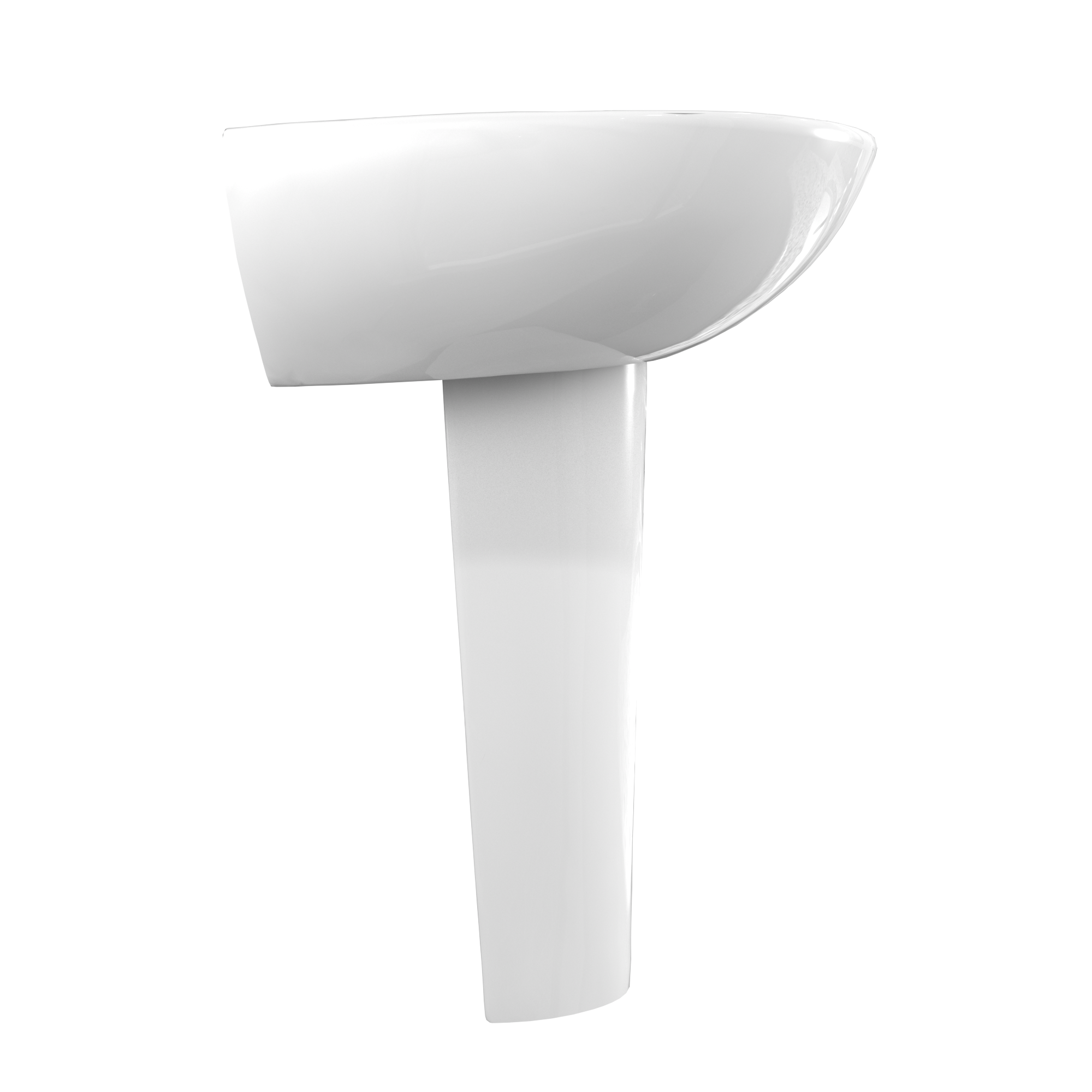 TOTO LPT241.8G#01 Supreme Oval Basin Pedestal Bathroom Sink With Cefiontect For 8 Inch Center Faucets - Cotton White