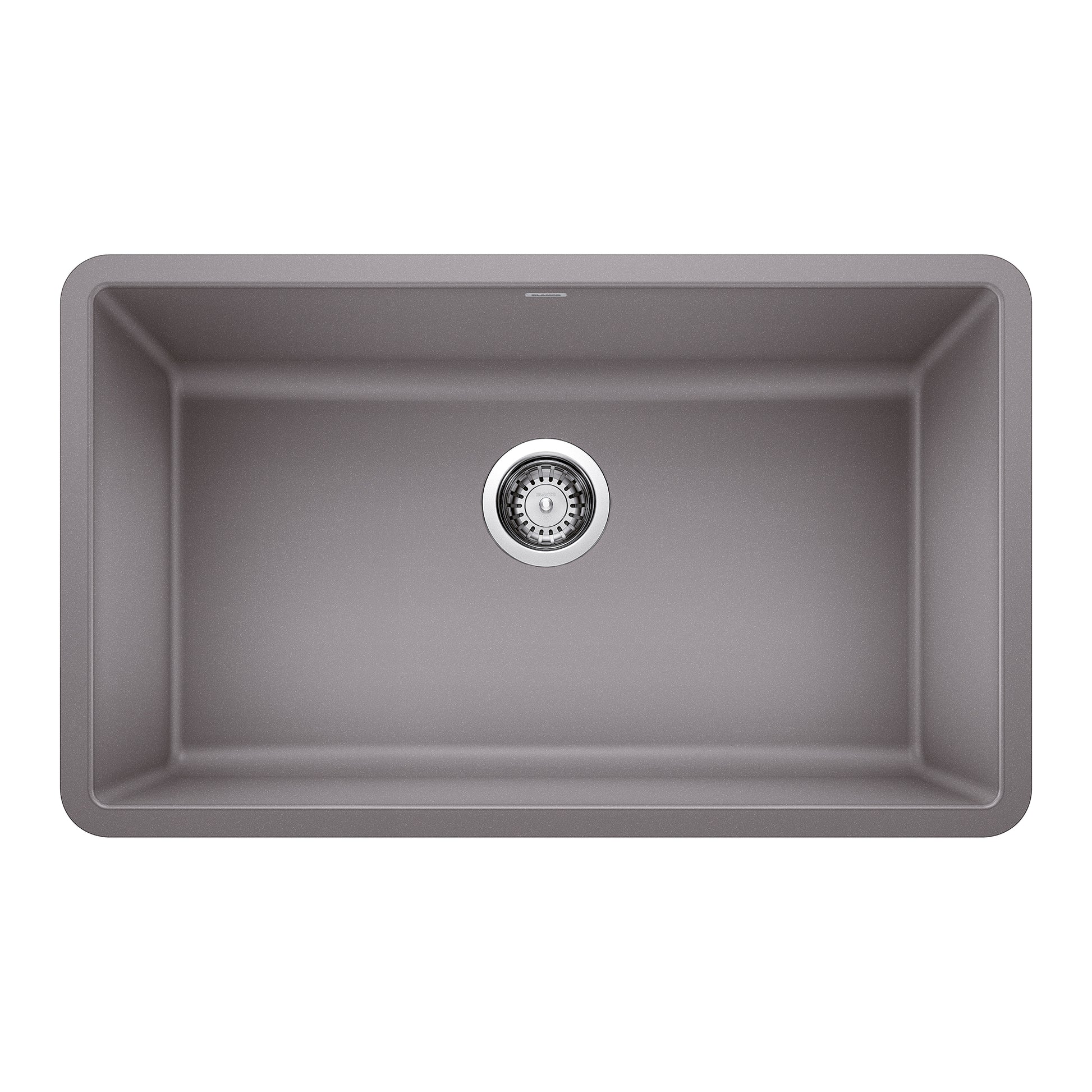 BLANCO 442536 Precis Precis SILGRANIT 30" Single Bowl Undermount Kitchen Sink - Metallic Gray in Metallic Gray