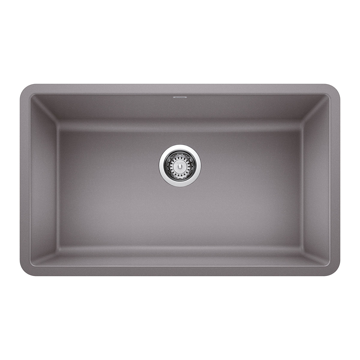 BLANCO 442536 Precis Precis SILGRANIT 30" Single Bowl Undermount Kitchen Sink - Metallic Gray in Metallic Gray