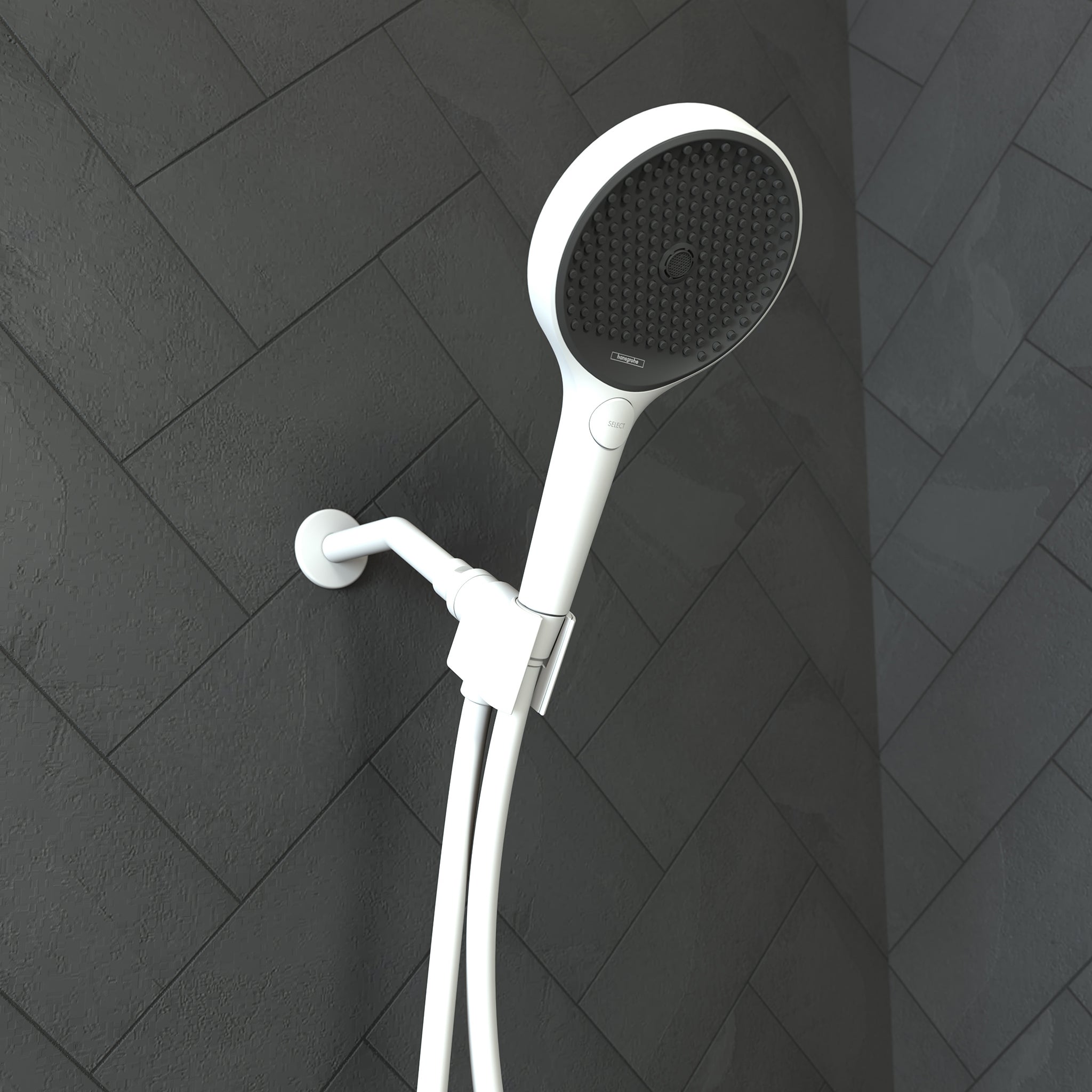 HANSGROHE 26865701 Rainfinity Handshower 130 3-Jet, 1.75 GPM - Matte White