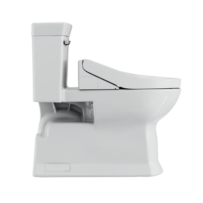TOTO MW9643084CEFG#01 Washlet+ Soiree Elongated 1.28 Gpf Universal Height Toilet With C5 Bidet Seat - Cotton White
