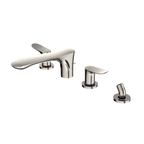 TOTO TBG01202U#PN Go Two-Handle Deck-Mount Roman Tub Filler Trim With Handshower - Polished Nickel