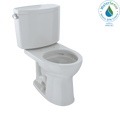 TOTO CST453CEFG#11 Drake Ii Two-Piece Round 1.28 Gpf Universal Height Toilet With Cefiontect - Colonial White