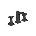 HANSGROHE 31306671 Metropol Classic Widespread Faucet 110 with Cross Handles and Pop-Up Drain, 1.2 GPM - Matte Black