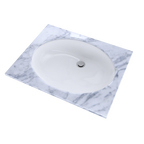 TOTO LT597G#01 Dantesca Oval Undermount Bathroom Sink With Cefiontect - Cotton White