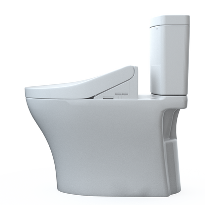 TOTO MW4463084CEMGN#01 Totowashlet+  Aquia Iv Two-Piece Elongated Dual Flush 1.28 And 0.9 Gpf Toilet And Washlet C5 Bidet Seat - Cotton White