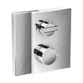 AXOR 46761001 Edge Thermostatic Trim with Volume Control and Diverter - Diamond Cut - Chrome