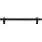 JEFFREY ALEXANDER 598-18MB Larkin Knurled Center 18" Center-to-Center Appliance Pull - Matte Black