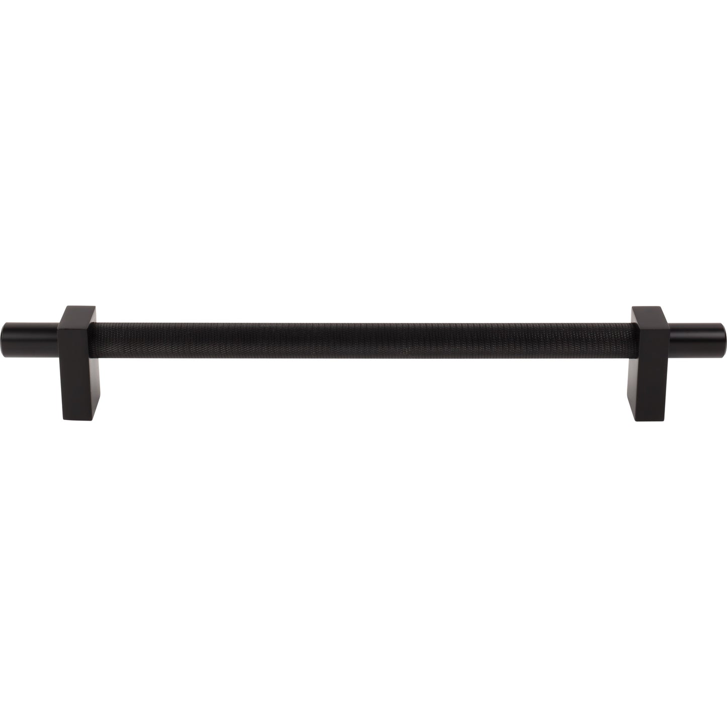 JEFFREY ALEXANDER 598-18MB Larkin Knurled Center 18" Center-to-Center Appliance Pull - Matte Black