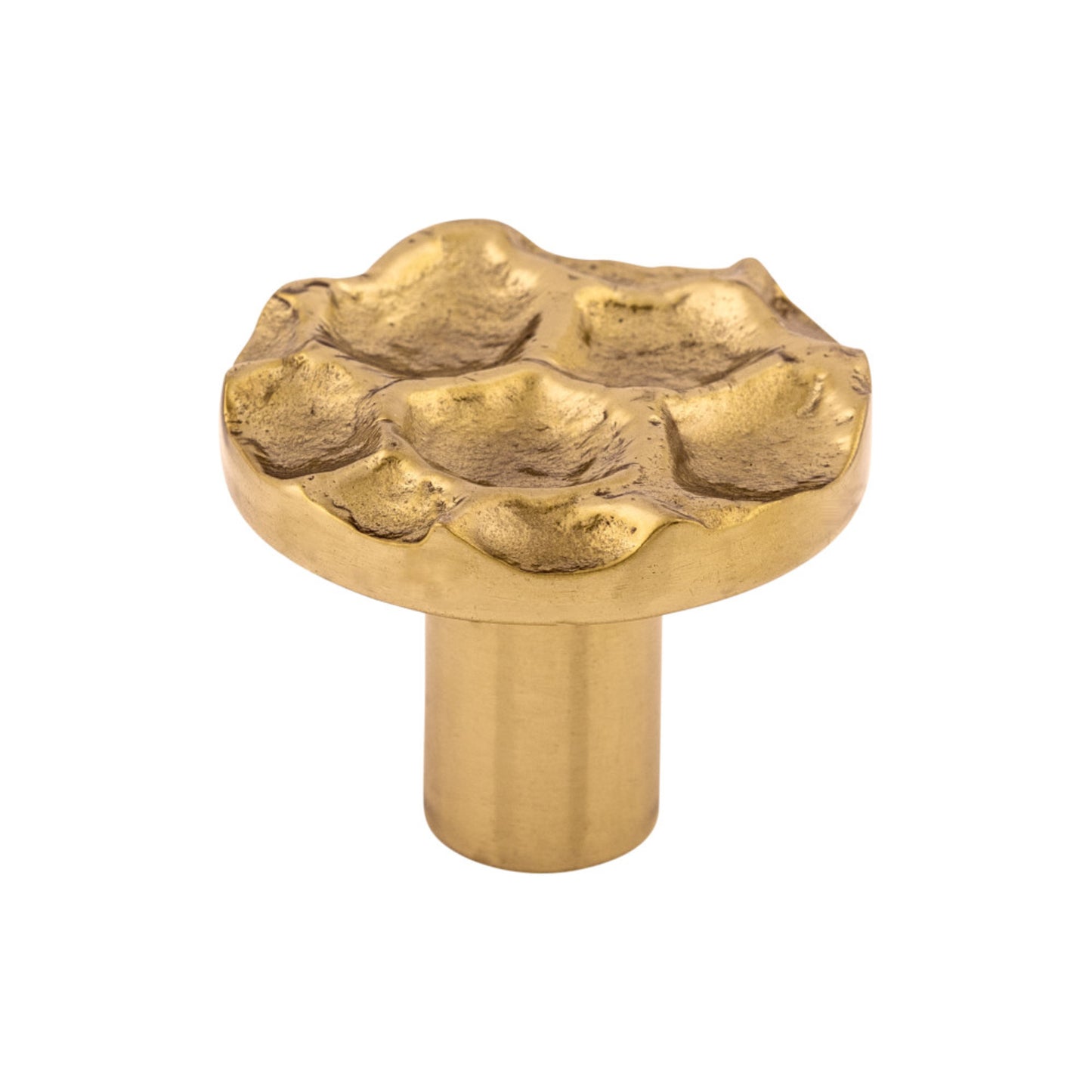 TOP KNOBS TK296BR Cobblestone 1 3/8" Diameter Round Knob - Polished Brass