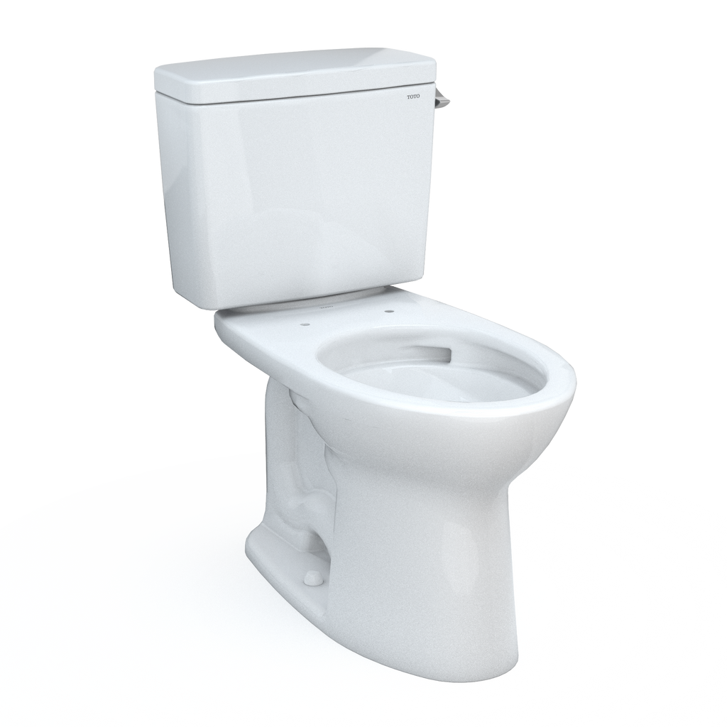 TOTO CST776CERG#01 Drake Two-Piece Elongated 1.28 Gpf Tornado Flush Toilet With Cefiontect And Right-Hand Trip Lever - Cotton White