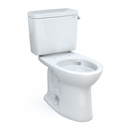 TOTO CST776CEFRG#01 Drake Two-Piece Elongated 1.28 Gpf Universal Height Tornado Flush Toilet With Cefiontect And Right-Hand Trip Lever - Cotton White