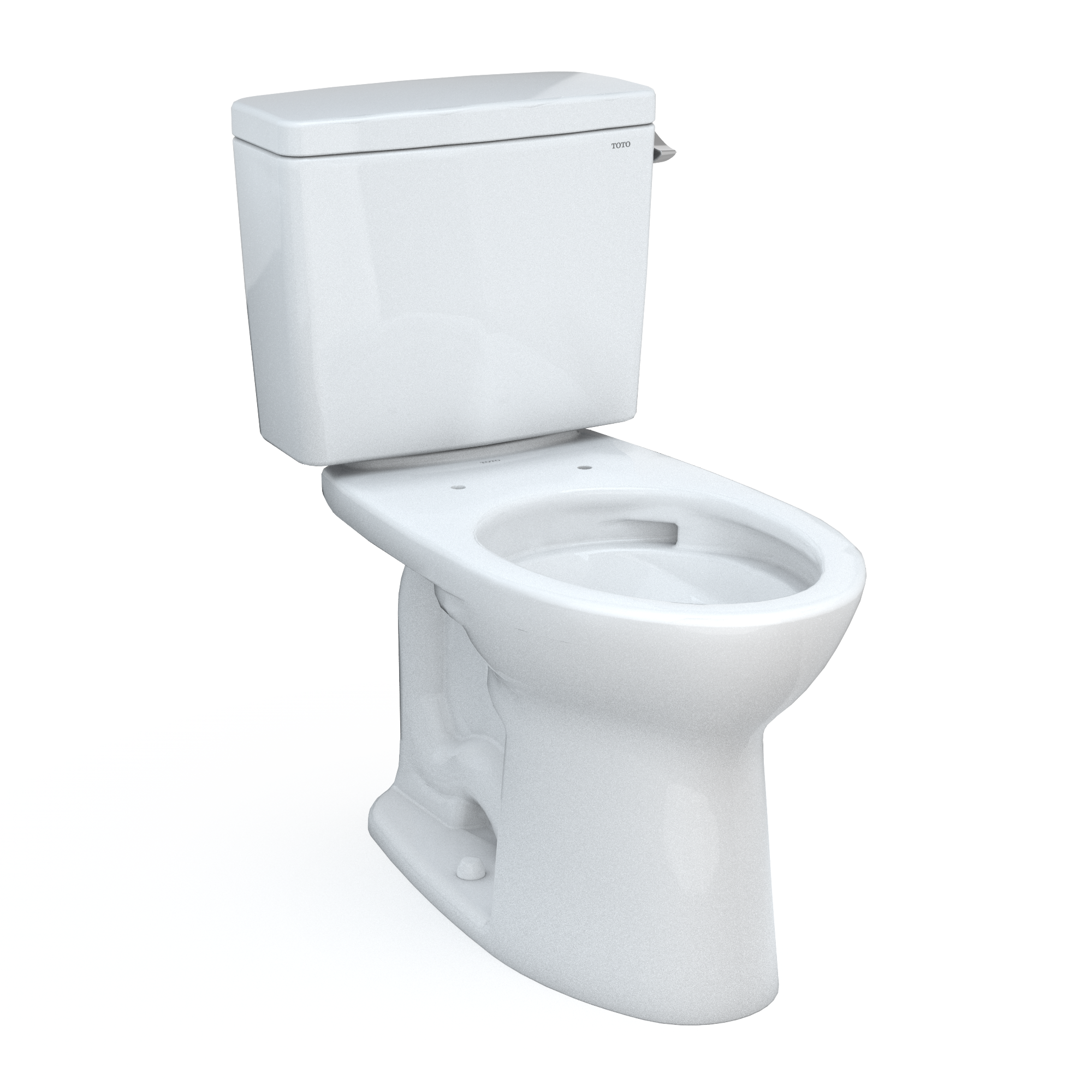 TOTO CST776CEFRG#01 Drake Two-Piece Elongated 1.28 Gpf Universal Height Tornado Flush Toilet With Cefiontect And Right-Hand Trip Lever - Cotton White