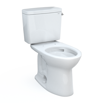 TOTO CST776CEFRG#01 Drake Two-Piece Elongated 1.28 Gpf Universal Height Tornado Flush Toilet With Cefiontect And Right-Hand Trip Lever - Cotton White