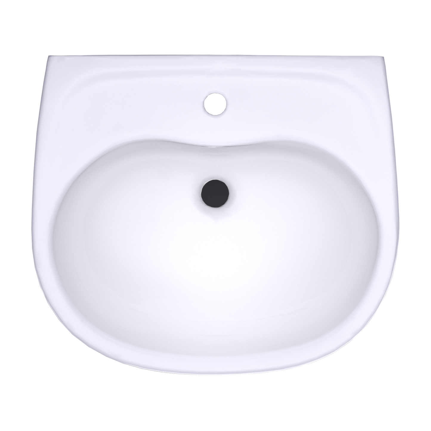 TOTO LHT241G#01 Supreme Oval Wall-Mount Bathroom Sink With Cefiontect And Shroud For Single Hole Faucets - Cotton White