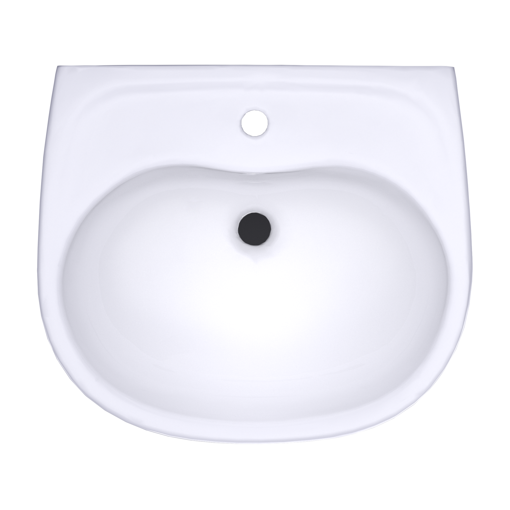 TOTO LHT241G#01 Supreme Oval Wall-Mount Bathroom Sink With Cefiontect And Shroud For Single Hole Faucets - Cotton White