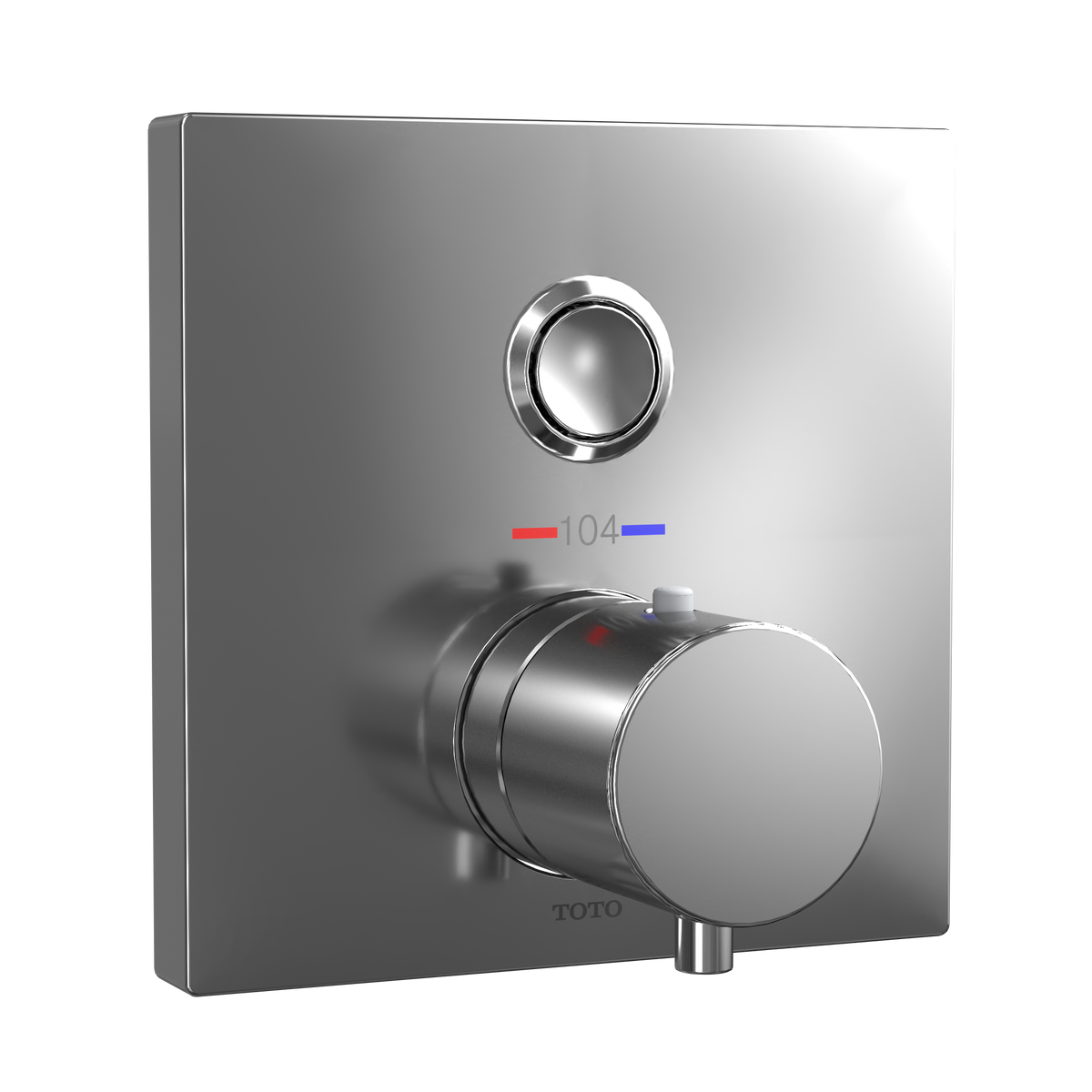 TOTO TBV02405U#CP Square Thermostatic Mixing Valve With One-Function Shower Trim - Polished Chrome
