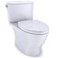 TOTO MS442124CEFG#01 Nexus Two-Piece Elongated 1.28 GPF Universal Height Toilet with CEFIONTECT and SS124 SoftClose Seat , Cotton White