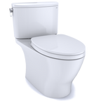 TOTO MS442124CEFG#01 Nexus Two-Piece Elongated 1.28 Gpf Universal Height Toilet With Cefiontect And Ss124 Softclose Seat - Cotton White