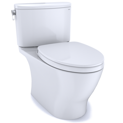 TOTO MS442124CEFG#01 Nexus Two-Piece Elongated 1.28 Gpf Universal Height Toilet With Cefiontect And Ss124 Softclose Seat - Cotton White