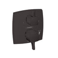 HANSGROHE 15865671 Ecostat Classic Pressure Balance Trim Classic Square with Diverter - Matte Black
