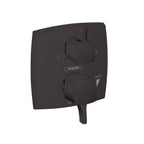 HANSGROHE 15865671 Ecostat Classic Pressure Balance Trim Classic Square with Diverter - Matte Black