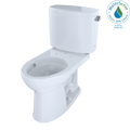 TOTO CST454CEFRG#01 Drake Ii Two-Piece Elongated 1.28 Gpf Universal Height Toilet With Cefiontect And Right-Hand Trip Lever - Cotton White