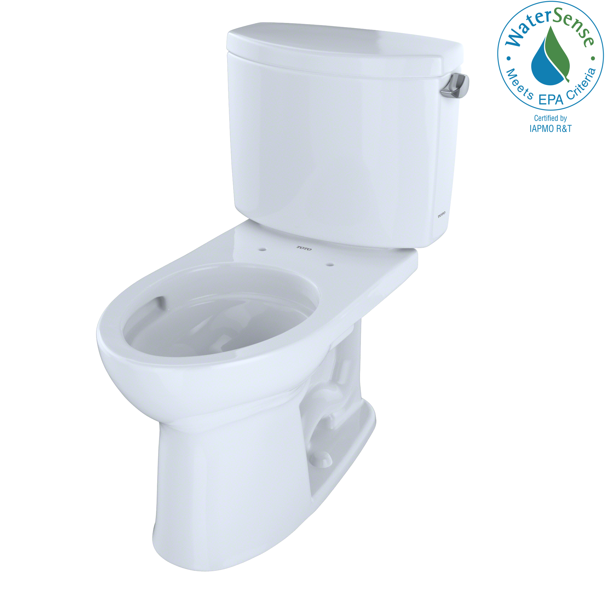 TOTO CST454CEFRG#01 Drake Ii Two-Piece Elongated 1.28 Gpf Universal Height Toilet With Cefiontect And Right-Hand Trip Lever - Cotton White