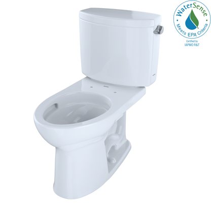 TOTO CST454CEFRG#01 Drake Ii Two-Piece Elongated 1.28 Gpf Universal Height Toilet With Cefiontect And Right-Hand Trip Lever - Cotton White