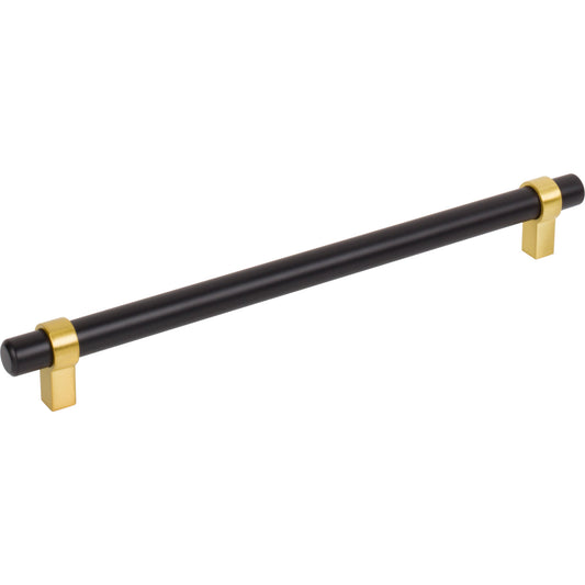 JEFFREY ALEXANDER 5224MBBG Key Grande 224 mm Center-to-Center Bar Pull - Matte Black w/Brushed Gold