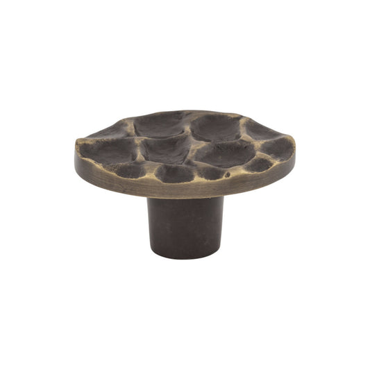 TOP KNOBS TK298BA Cobblestone 2" Length Oval Knob - Brass Antique