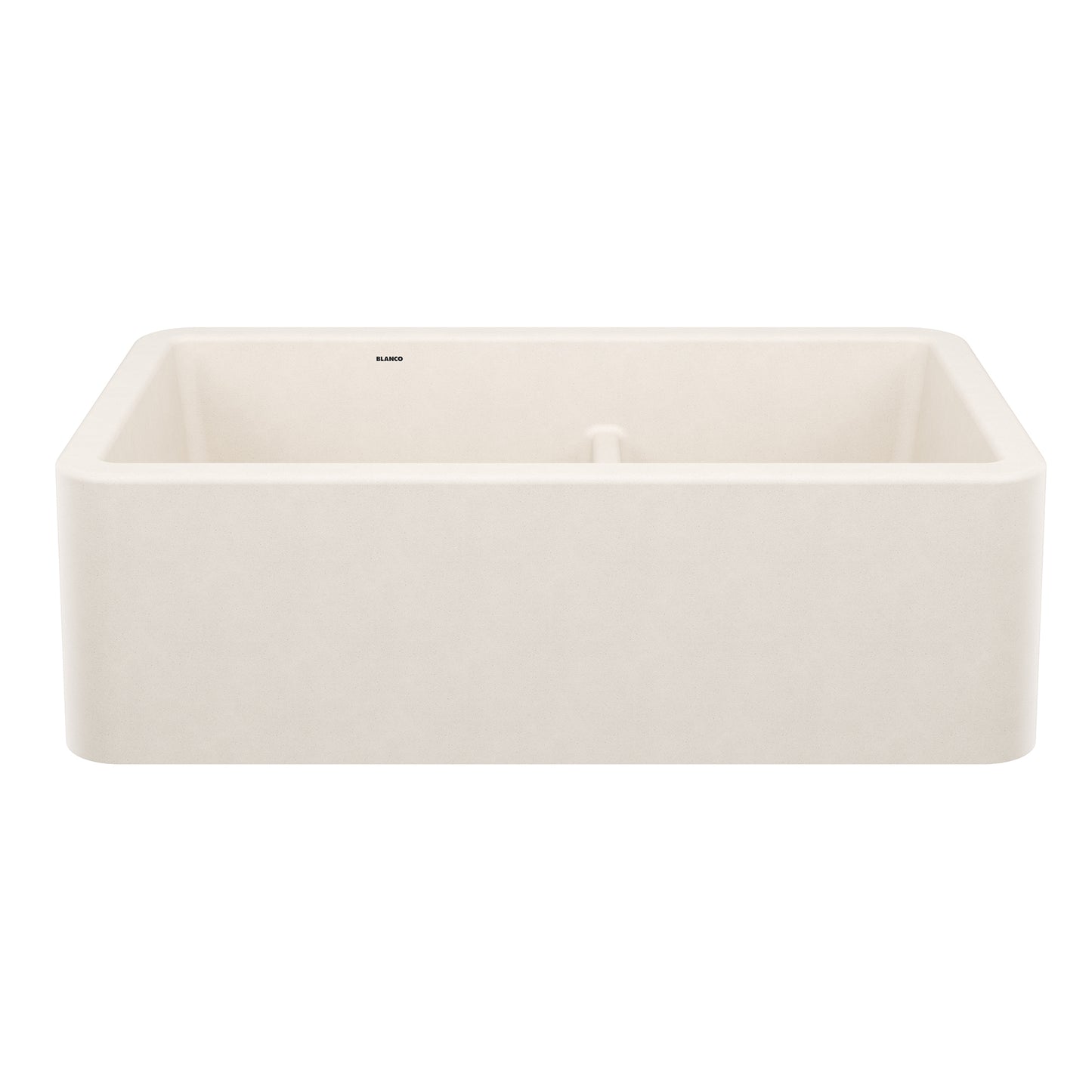 BLANCO 443078 Ikon Ikon SILGRANIT 33" Double Bowl Apron-Front Farmhouse Sink with Low Divide - Soft White in Soft White