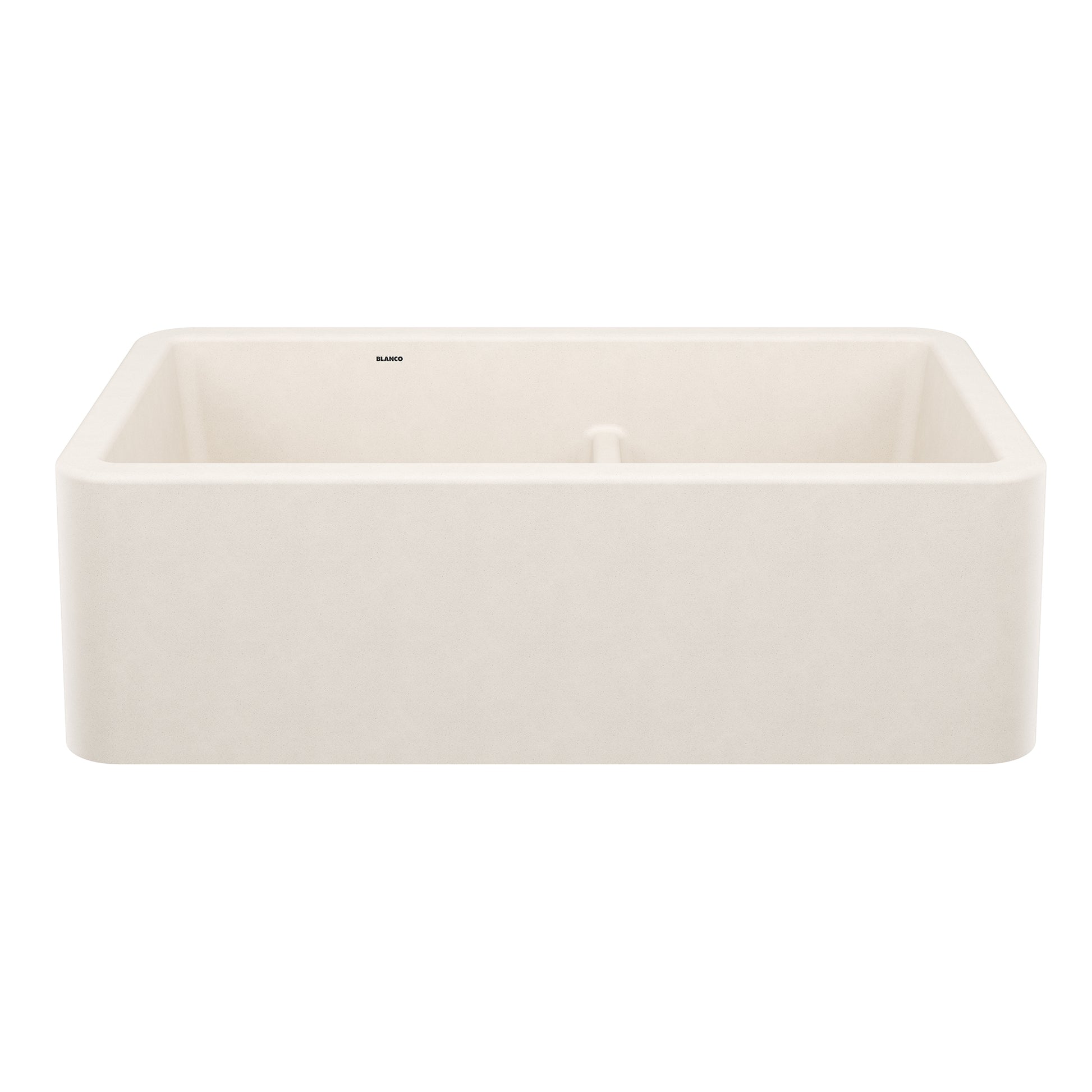 BLANCO 443078 Ikon Ikon SILGRANIT 33" Double Bowl Apron-Front Farmhouse Sink with Low Divide - Soft White in Soft White