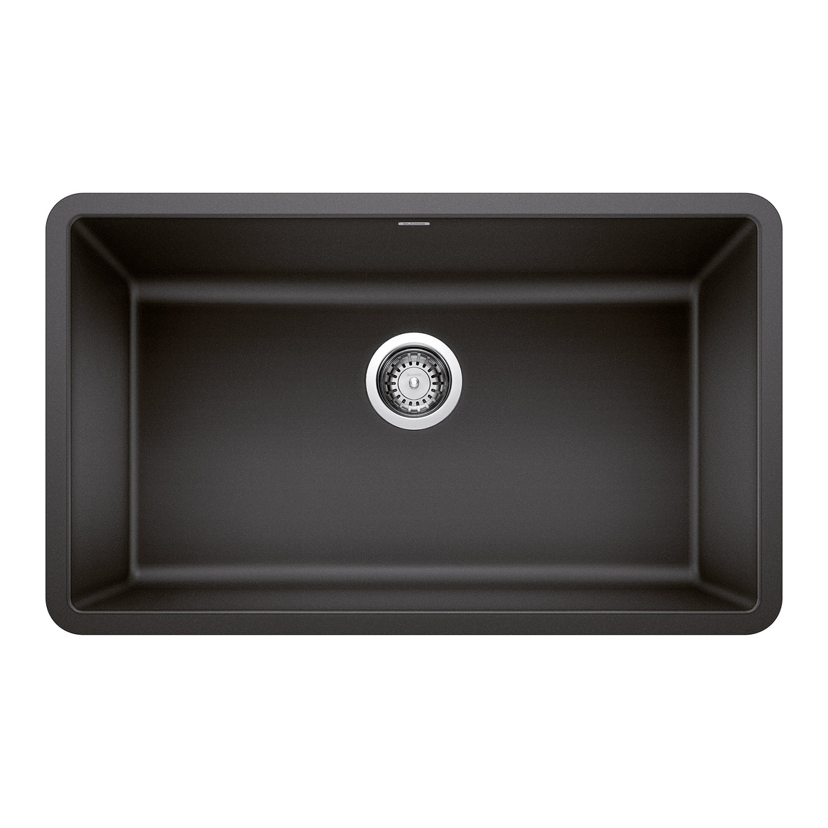 BLANCO 442534 Precis Precis SILGRANIT 30" Single Bowl Undermount Kitchen Sink - Anthracite in Anthracite