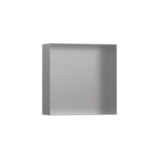HANSGROHE 56073800 XtraStoris Minimalistic Wall Niche Frameless 12"x 12"x 4"  in Brushed Stainless Steel