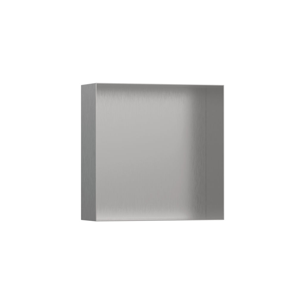HANSGROHE 56073800 XtraStoris Minimalistic Wall Niche with Open Frame 12"x 12"x 4" - Brushed Stainless Steel